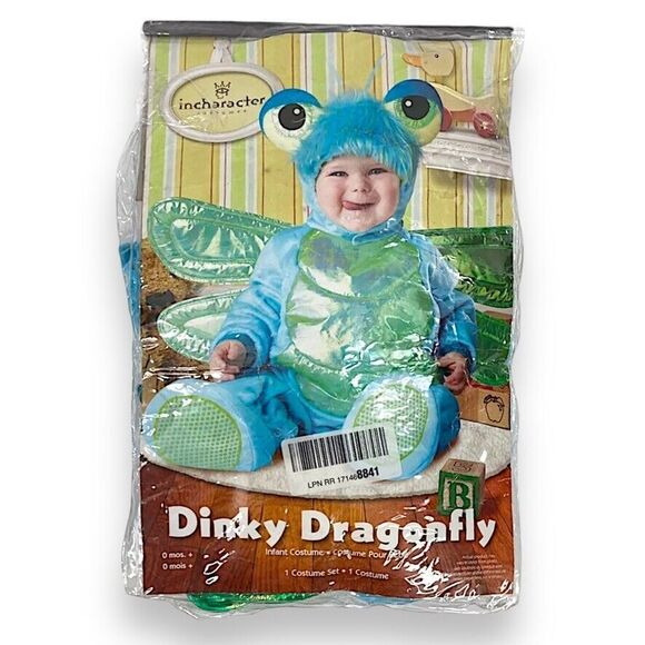 INFANT InCharacter Dinky Dragonfly Costume Insect BABY 0-6 MONTHS !*NO HOOD*! - Picture 5 of 8